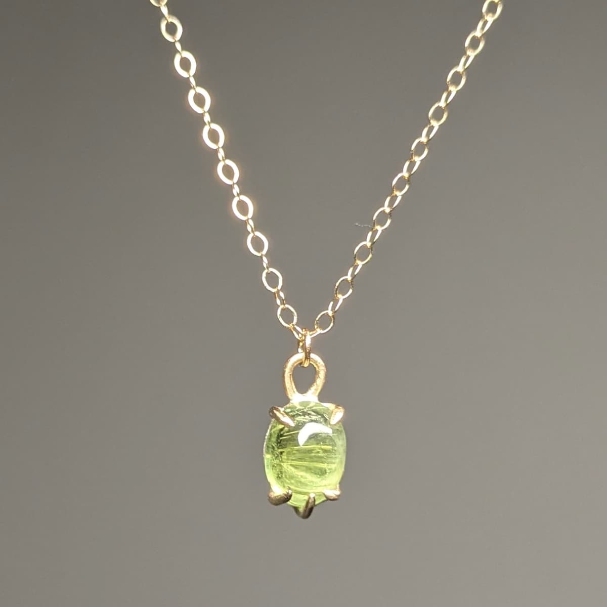 Tourmaline Necklace Gold Silver Handmade