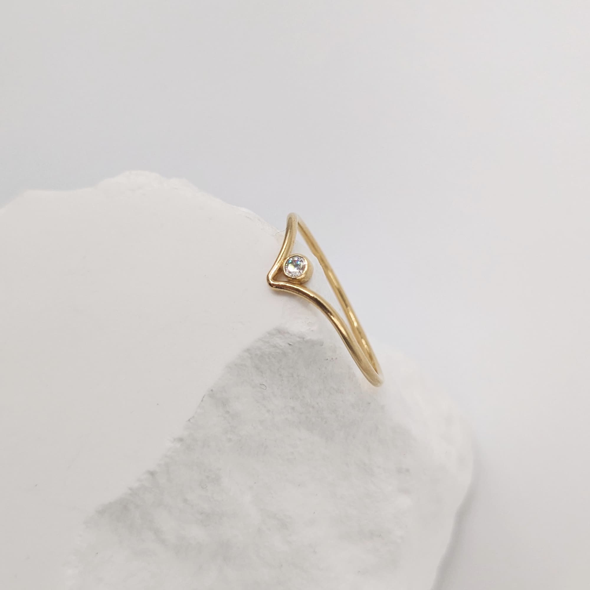 Gold 14k 18k Diamond Ring Handmade