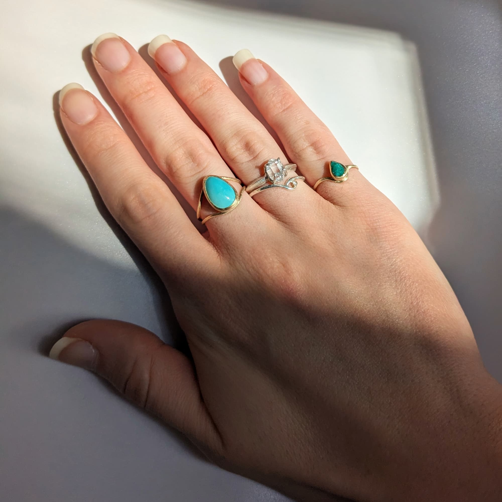 Emerald Gold Ring Handmade